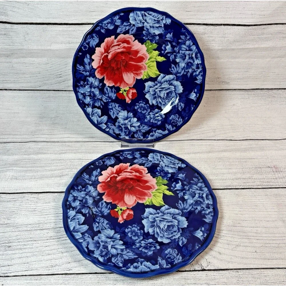 Pioneer Woman Heritage Floral Salad Dessert Plates 8.5